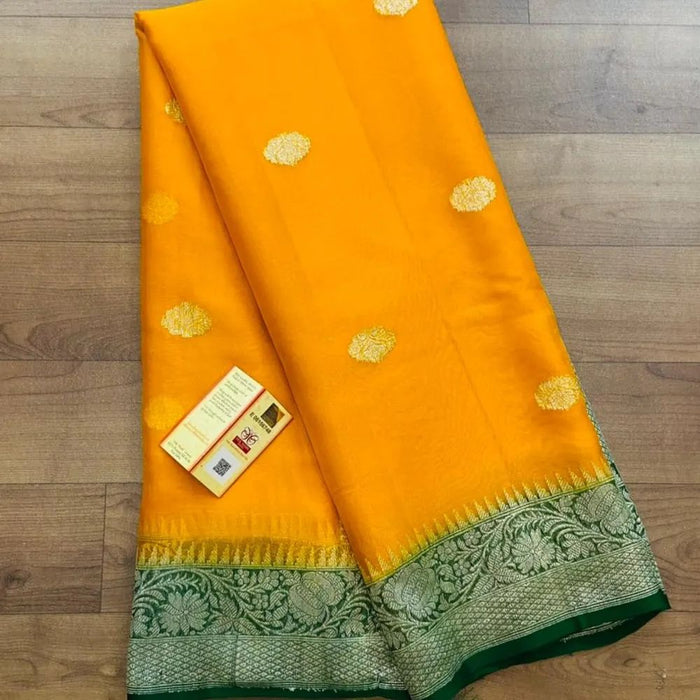 PURE HANDLOOM BANARASI KHADDI GEORGUTTE SAREE