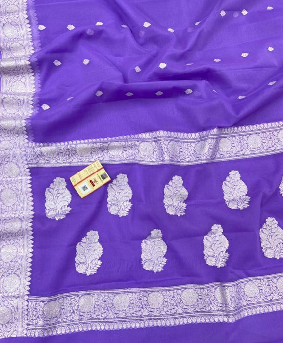 PURE HANDLOOM BANARASI KHADDI GEORGUTTE SAREE