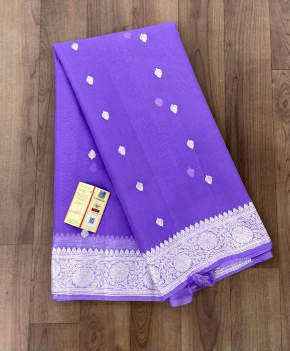 PURE HANDLOOM BANARASI KHADDI GEORGUTTE SAREE