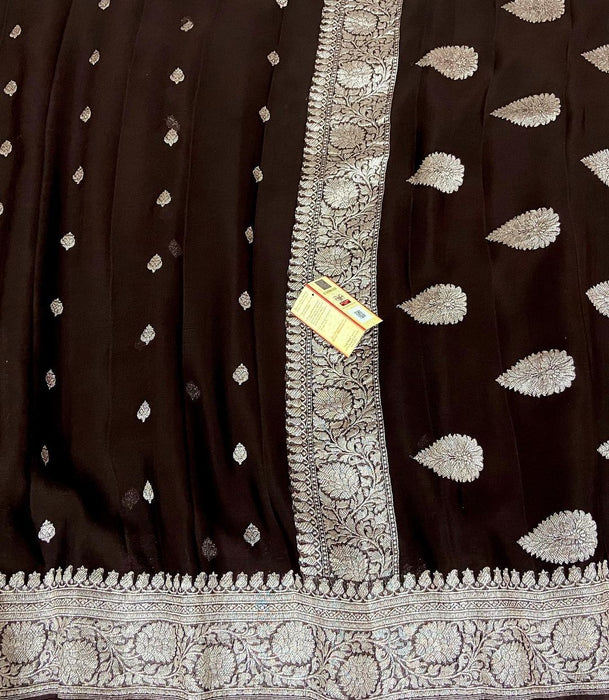 PURE HANDLOOM BANARASI KHADDI GEORGUTTE SAREE