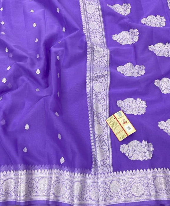 PURE HANDLOOM BANARASI KHADDI GEORGUTTE SAREE