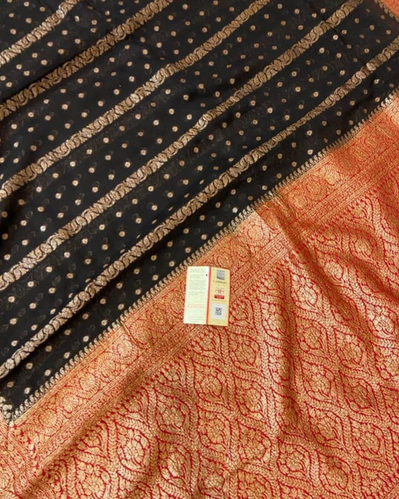 PURE HANDLOOM KHADDI GEORGUTTE SAREE