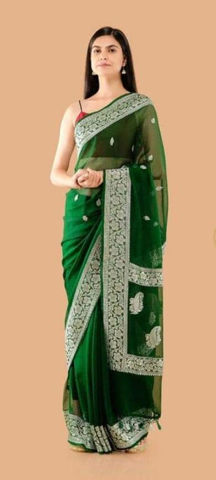 PURE HANDLOOM BANARASI KHADDI GEORGUTTE SAREE