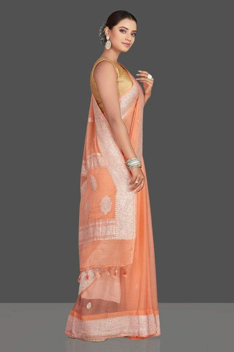 PURE HANDLOOM BANARASI KHADDI GEORGUTTE SAREE