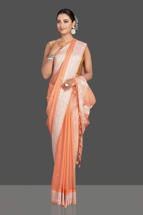 PURE HANDLOOM BANARASI KHADDI GEORGUTTE SAREE