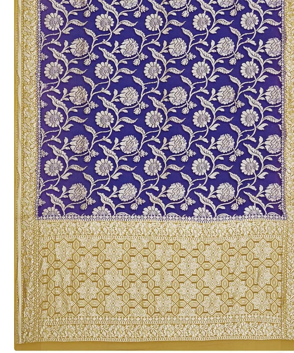 PURE HANDLOOM BANARASI KHADDI GEORGUTTE SAREE