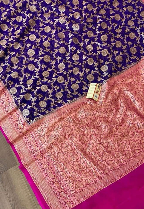 PURE BANARASI KHADDI GEORGUTTE SAREE