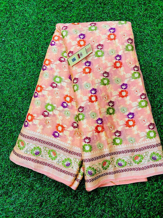 PURE BANARASI CHIFFON SAREE KHADDI