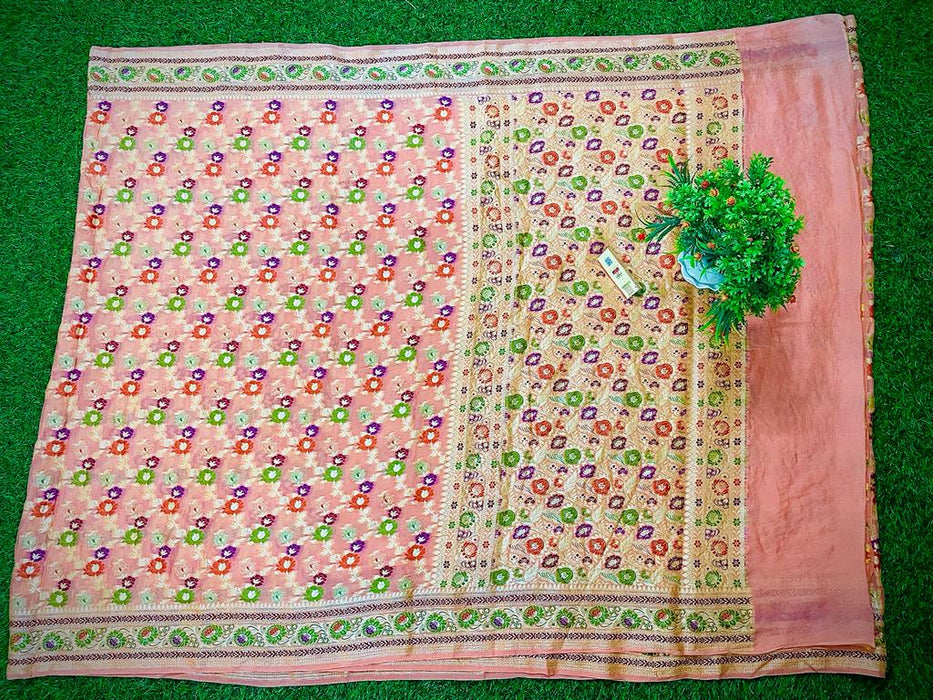 PURE BANARASI CHIFFON SAREE KHADDI