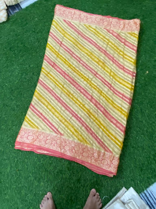 PURE BANARASI KHADDI CHIFFON SAREE