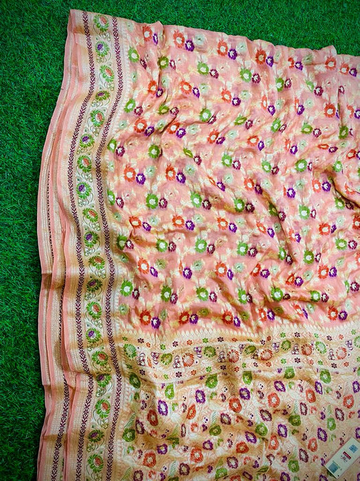 PURE BANARASI CHIFFON SAREE KHADDI