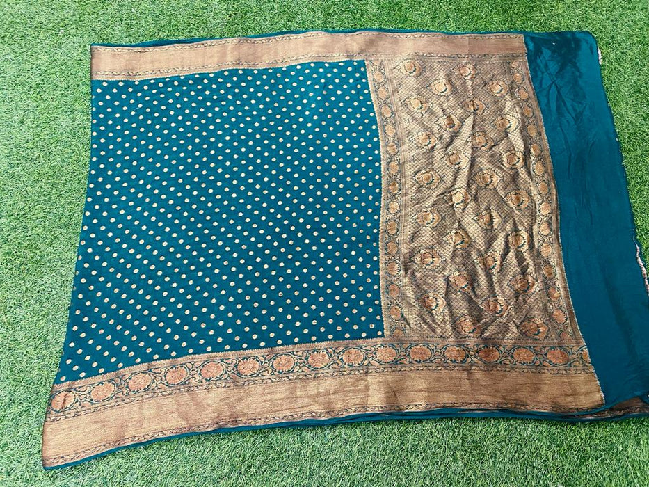 PURE BANARASI KHADDI CHIFFON SAREE