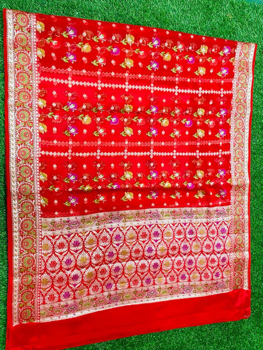 PURE BANARASI KHADDI CHIFFON SAREE