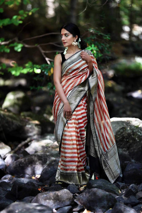 PURE BANARASI COTTON TISSUE SILK SAREE