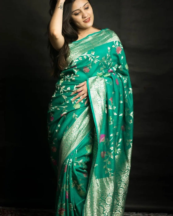 PURE BANARASI HANDLOOM TASSAR SAREE