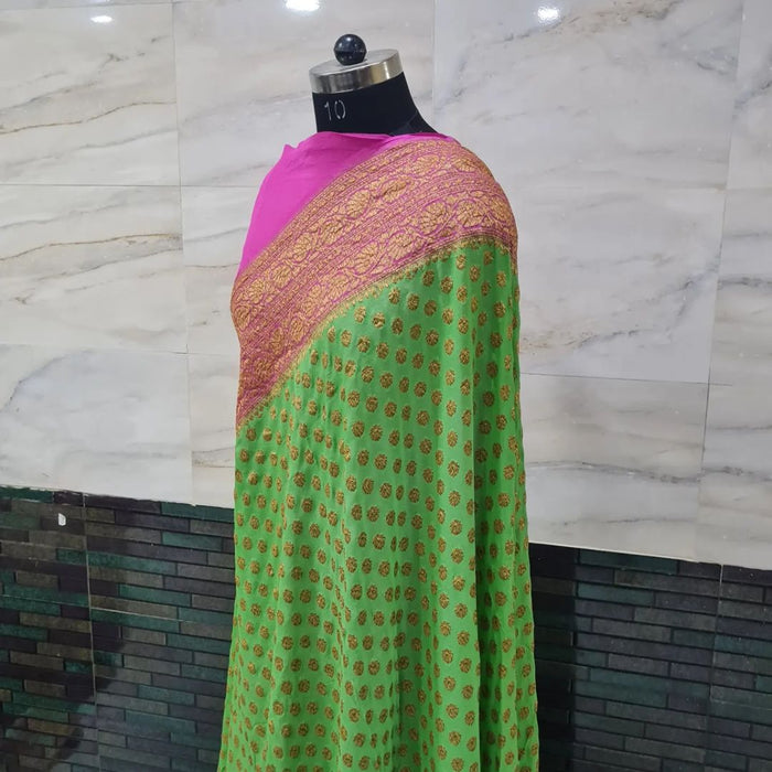 PURE HANDLOOM BANARASI KHADDI GEORGUTTE SAREE