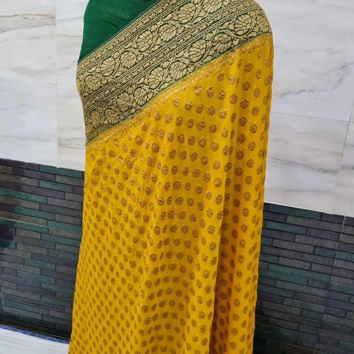 PURE HANDLOOM KHADDI GEORGUTTE SAREE