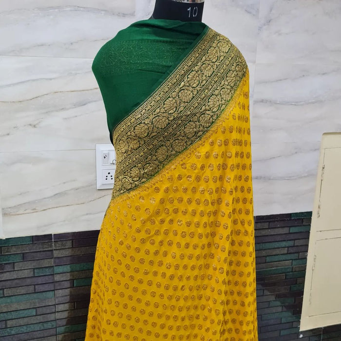 PURE HANDLOOM KHADDI GEORGUTTE SAREE