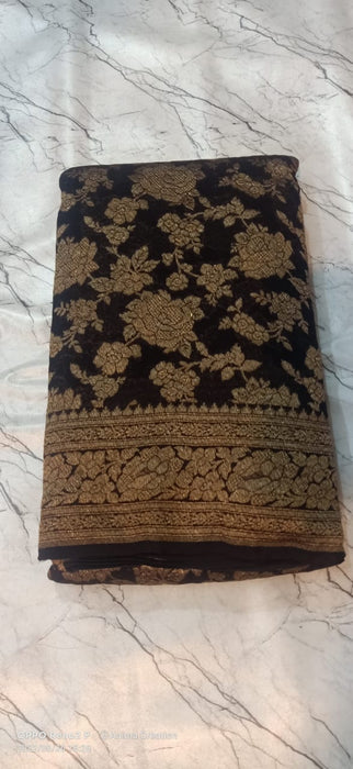 PURE HANDLOOM BANARASI KHADDI GEORGUTTE SAREE