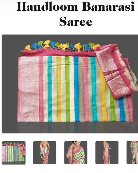 PURE BANARASI HANDLOOM GEORGUTTE SAREE