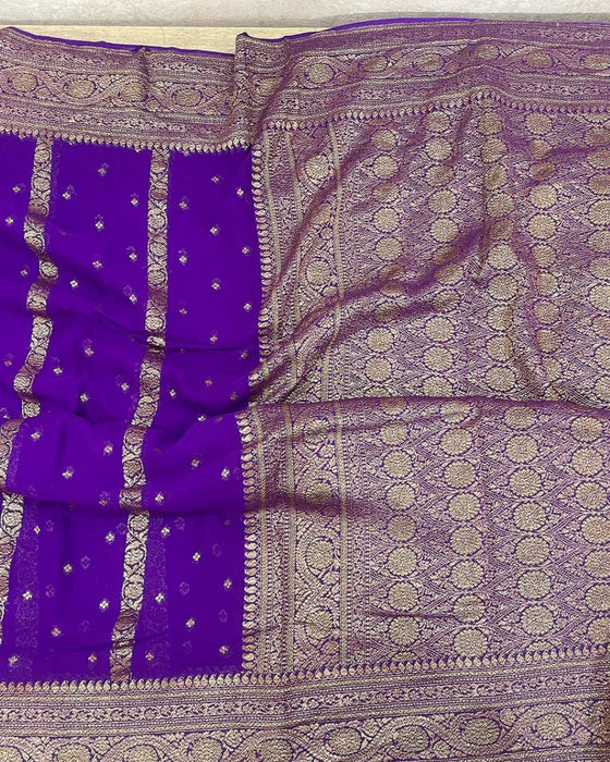 PURE HANDLOOM BANARASI GEORGUTTE SAREE