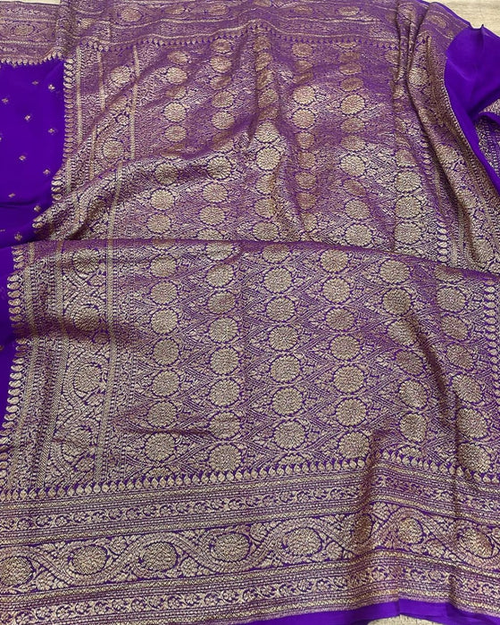 PURE HANDLOOM BANARASI GEORGUTTE SAREE