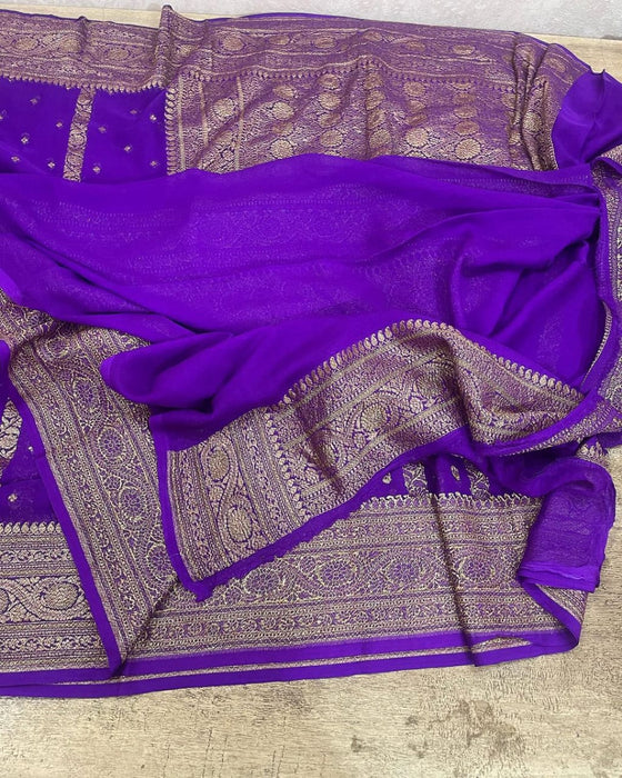 PURE HANDLOOM BANARASI GEORGUTTE SAREE