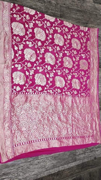 PURE HANDLOOM BANARASI KHADDI GEORGUTTE SAREE