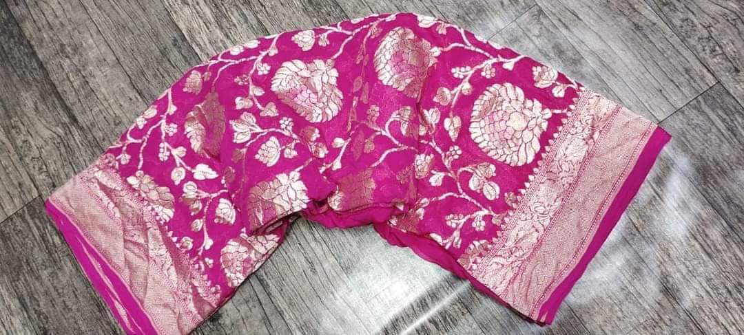 PURE HANDLOOM BANARASI KHADDI GEORGUTTE SAREE