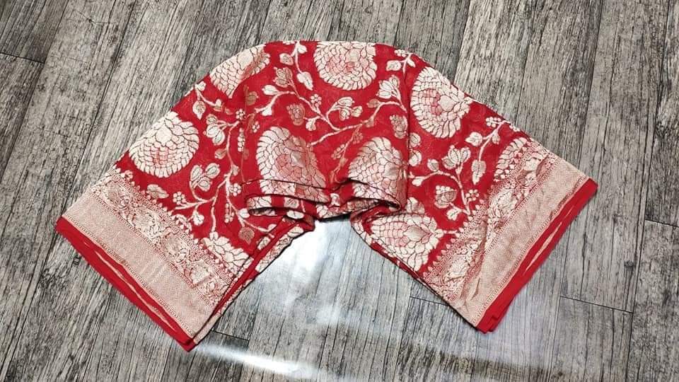 PURE HANDLOOM BANARASI KHADDI GEORGUTTE SAREE