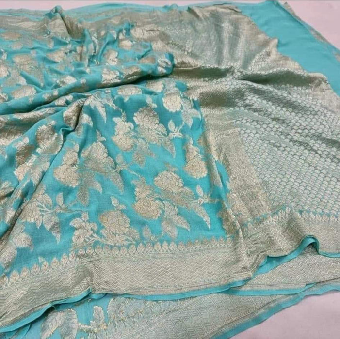 PURE HANDLOOM BANARASI GEORGUTTE SAREE