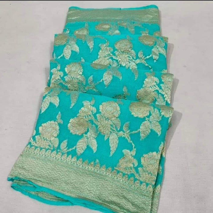 PURE HANDLOOM BANARASI GEORGUTTE SAREE