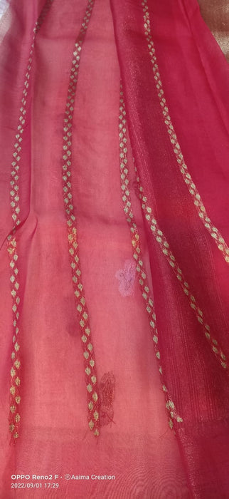 PURE HANDLOOM KORA ORGANZA SAREE