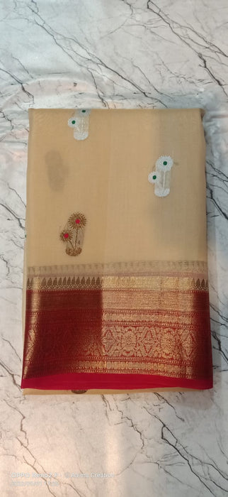 PURE HANDLOOM KORA ORGANZA SAREE