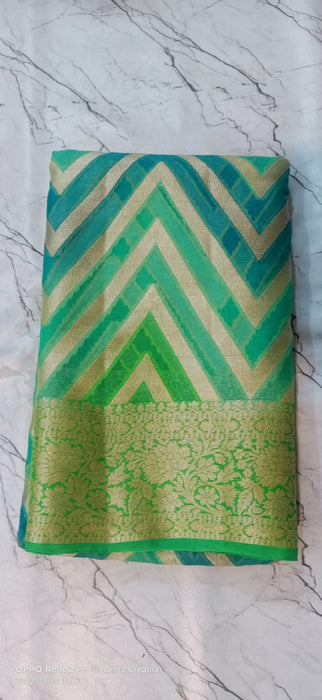 PURE BANARASI KHADDI CHIFFON SAREE