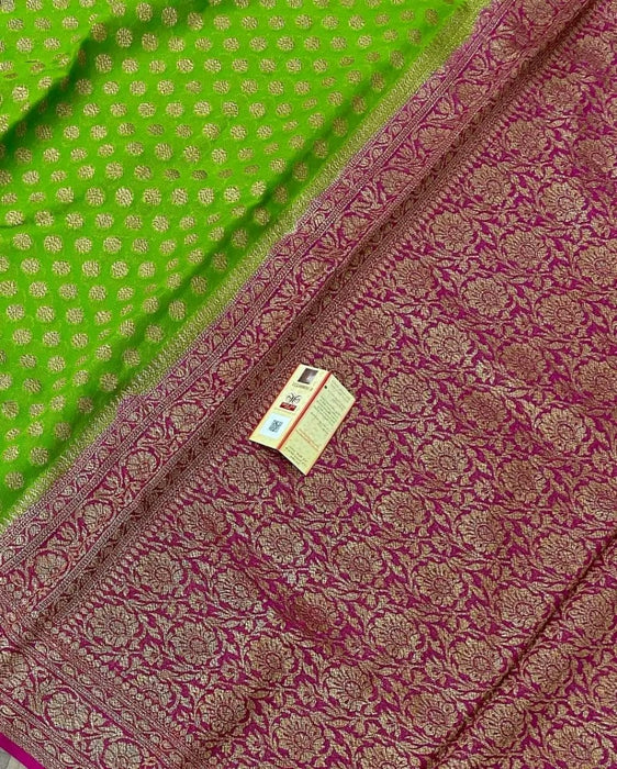 PURE HANDLOOM BANARASI KHADDI GEORGUTTE SAREE