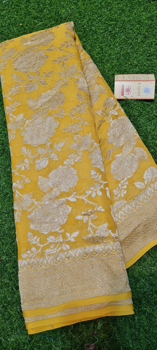 PURE HANDLOOM KHADDI GEORGUTTE SAREE