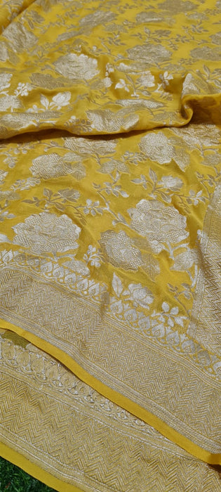 PURE HANDLOOM KHADDI GEORGUTTE SAREE