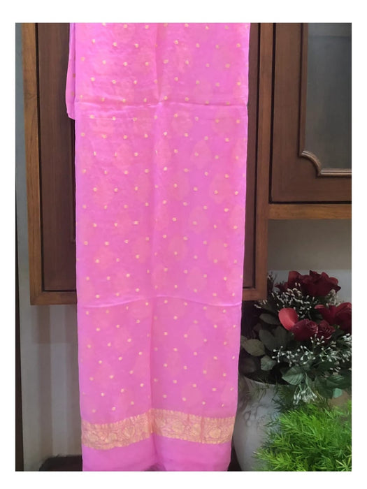 PURE HANDLOOM BANARASI KHADDI GEORGUTTE SUIT