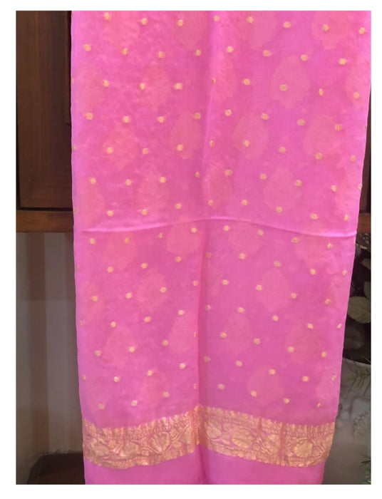 PURE HANDLOOM BANARASI KHADDI GEORGUTTE SUIT