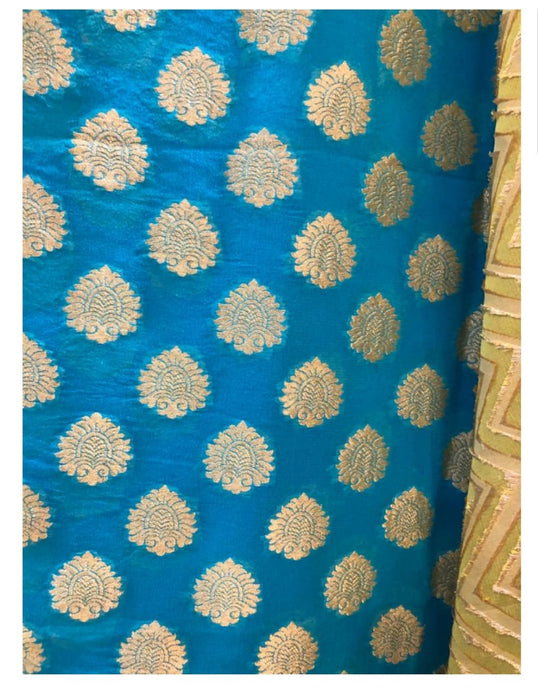 PURE HANDLOOM KHADDI GEORGUTTE BANARASI SUIT