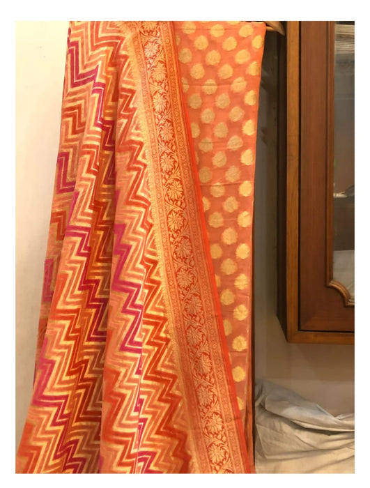 PURE HANDLOOM KHADDI GEORGUTTE BANARASI SUIT