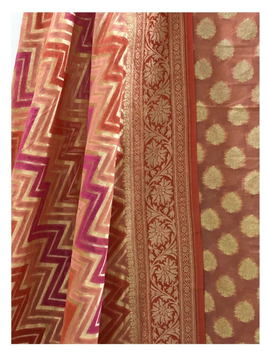 PURE HANDLOOM KHADDI GEORGUTTE BANARASI SUIT