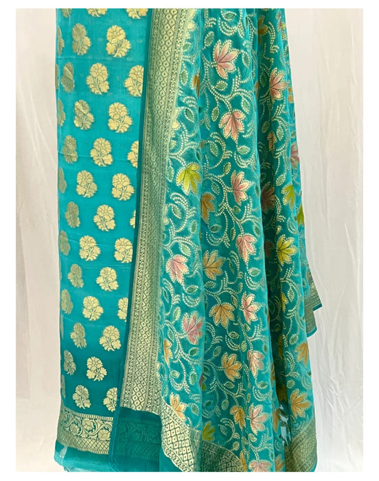 PURE HANDLOOM KHADDI GEORGUTTE SUIT