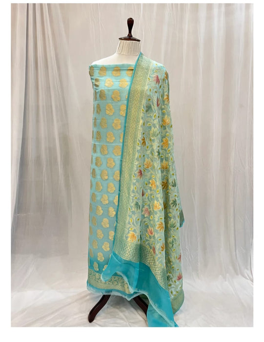 PURE HANDLOOM KHADDI GEORGUTTE SUIT