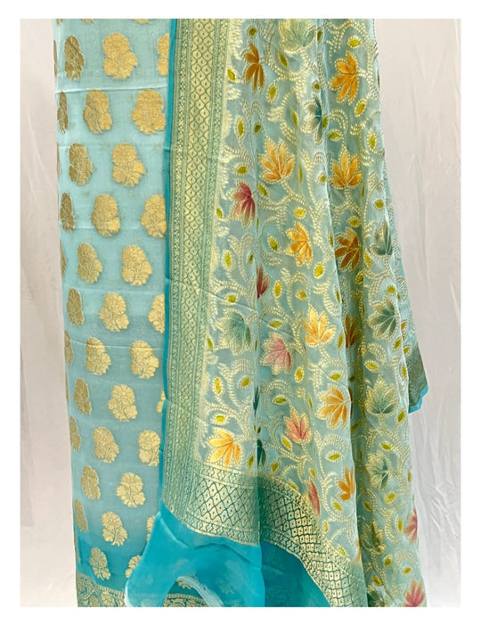 PURE HANDLOOM KHADDI GEORGUTTE SUIT