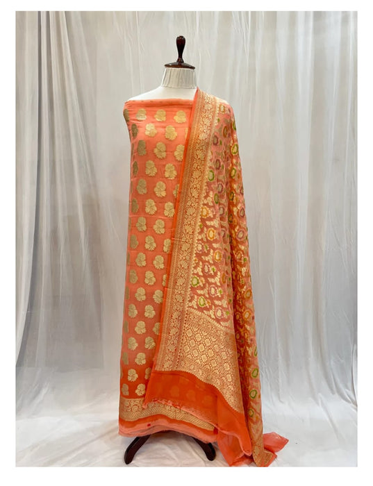 PURE HANDLOOM KHADDI GEORGUTTE SUIT