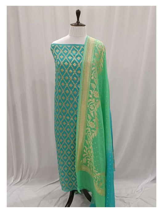 PURE HANDLOOM KHADDI GEORGUTTE SUIT