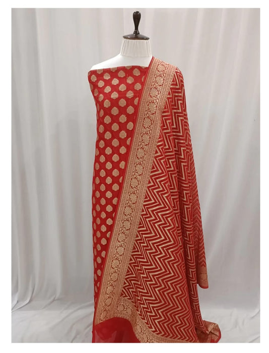 PURE HANDLOOM KHADDI GEORGUTTE SUIT