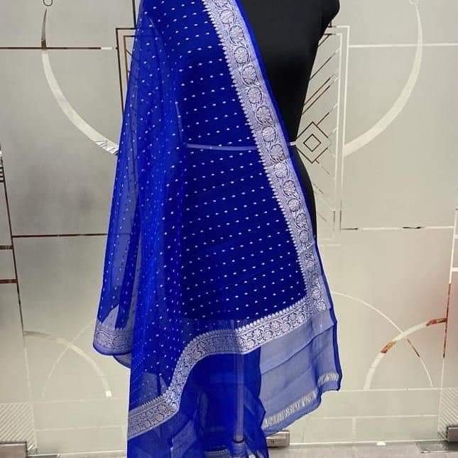 PURE BANARASI KHADDI GEORGUTTE DUPATTA